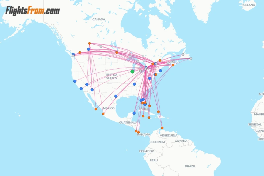 Porter Routes Porter Airlines routes and airport map - Flightsfrom.com