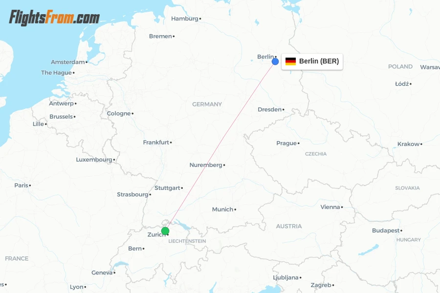 SWISS flights from Berlin, BER - FlightsFrom.com