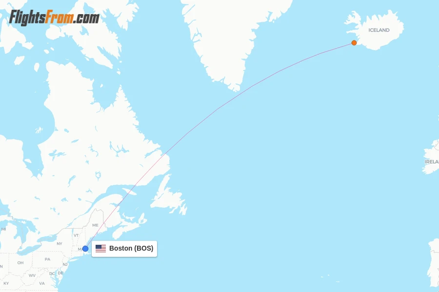 Icelandair flights from Boston, BOS - FlightsFrom.com