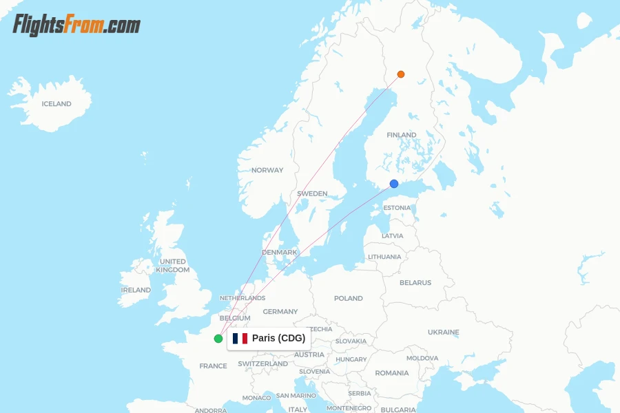 Finnair flights from Paris, CDG - FlightsFrom.com