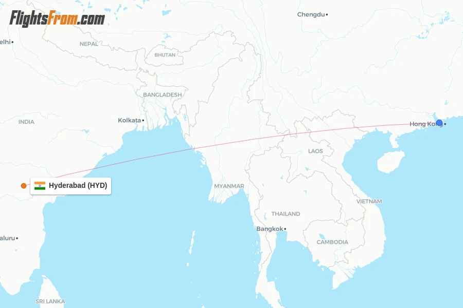 Fly Hyd Cathay Pacific flights from Hyderabad, HYD - FlightsFrom.com