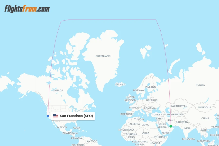 Emirates flights from San Francisco, SFO - FlightsFrom.com