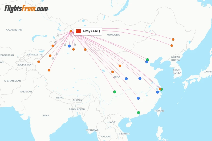 Altay flight map