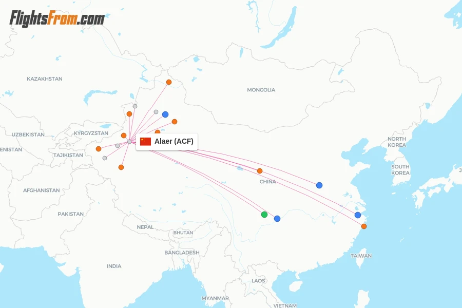 Alaer flight map