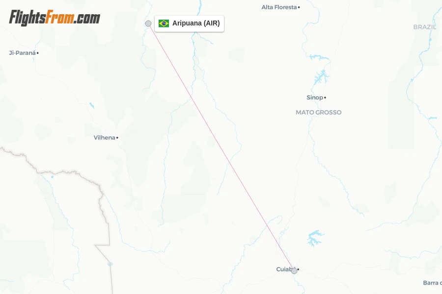 Aripuana flight map