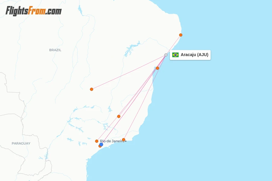 Aracaju flight map