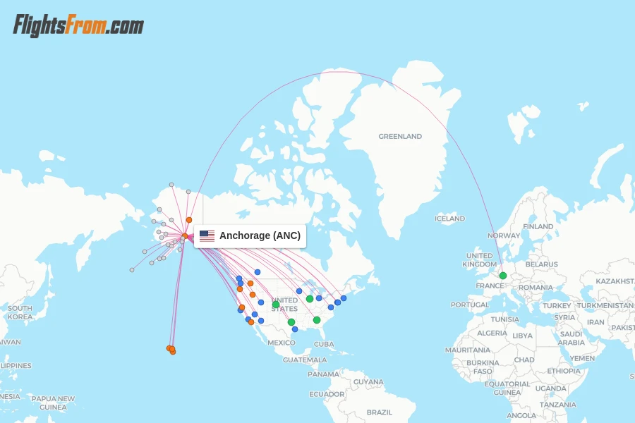 Anchorage flight map