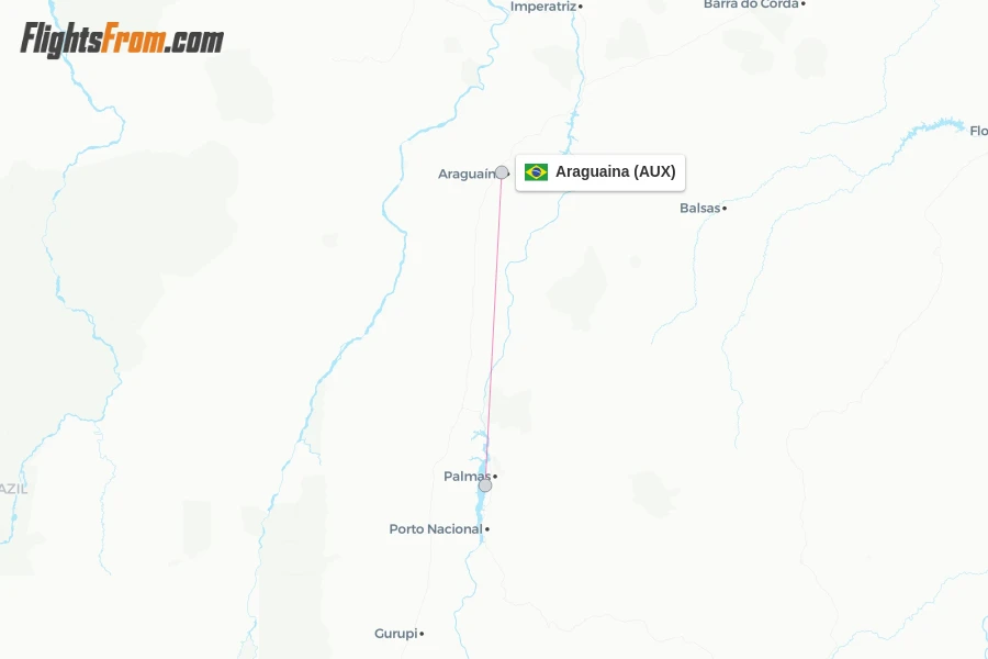 Araguaina flight map