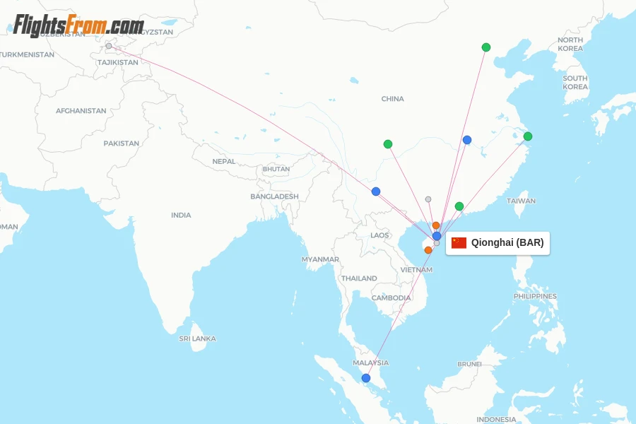 Qionghai flight map