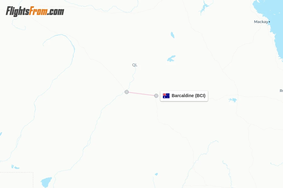 Barcaldine flight map