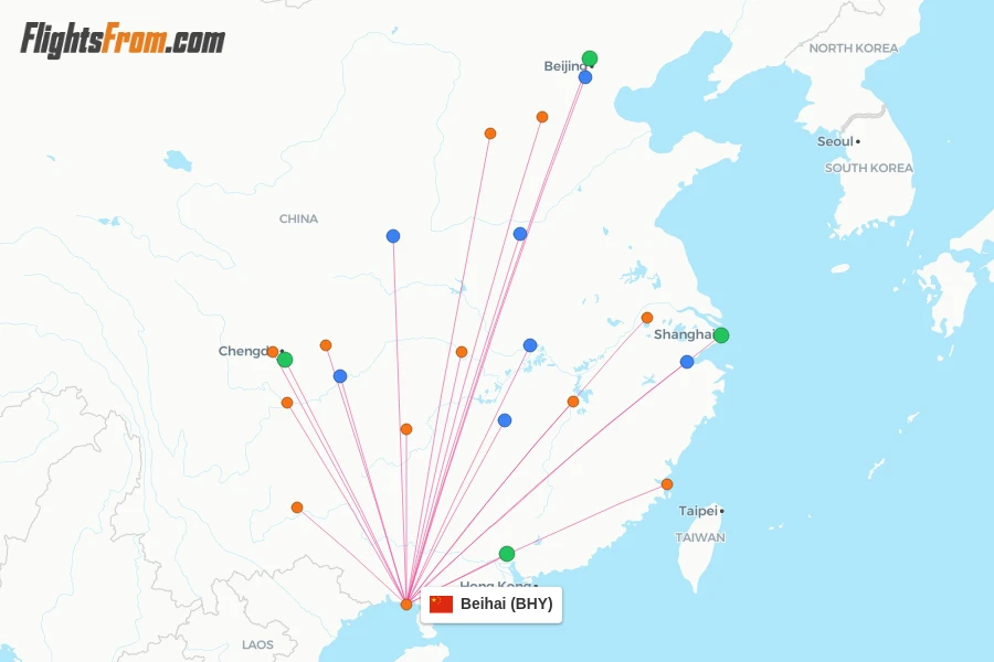 Beihai flight map