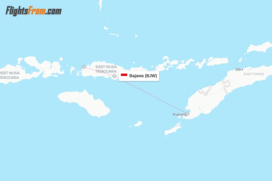 Bajawa flight map