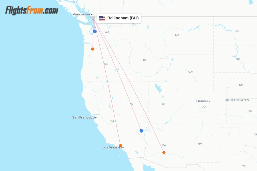 Bellingham flight map