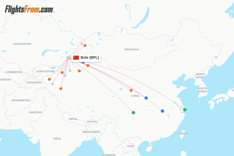 Bole flight map