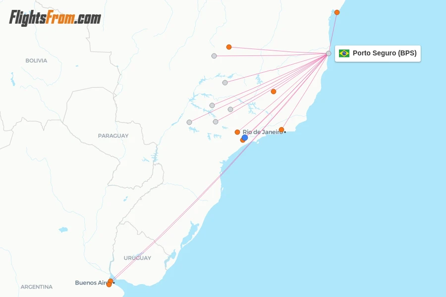 Porto Seguro flight map
