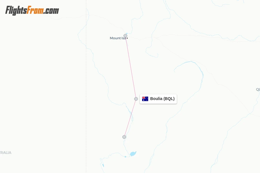 Boulia flight map
