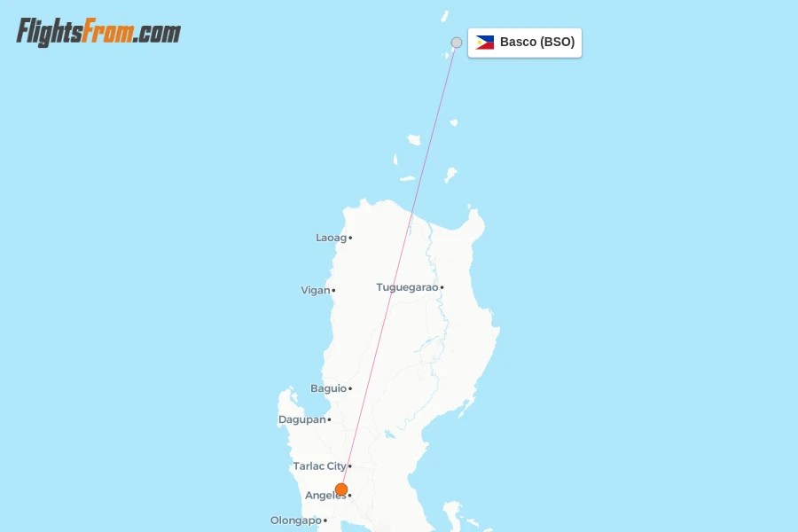 Basco flight map