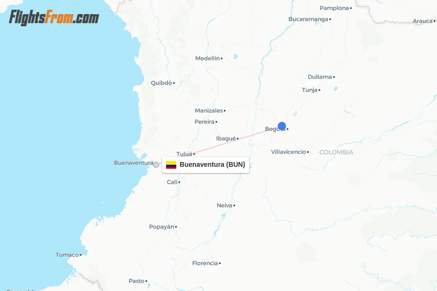 Buenaventura flight map