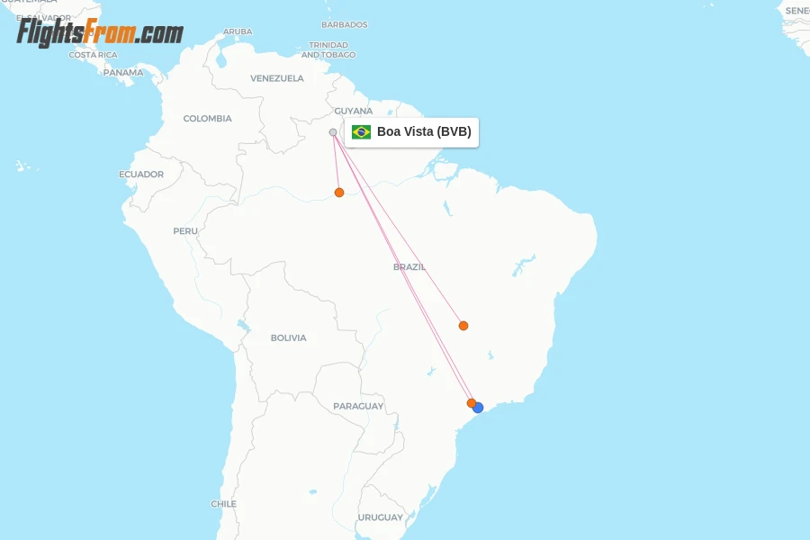Boa Vista flight map