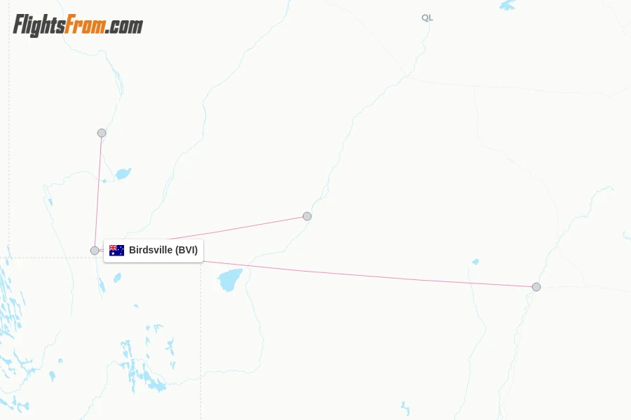 Birdsville flight map