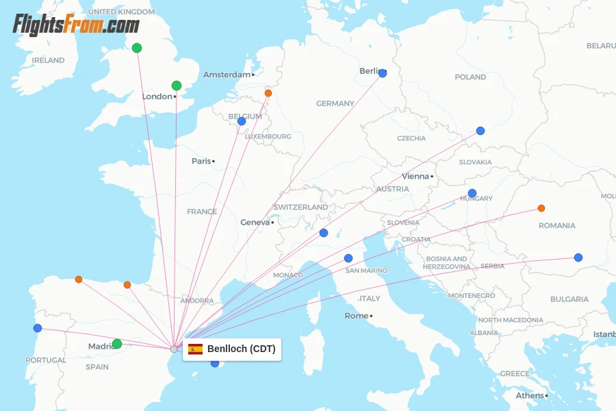 Benlloch flight map