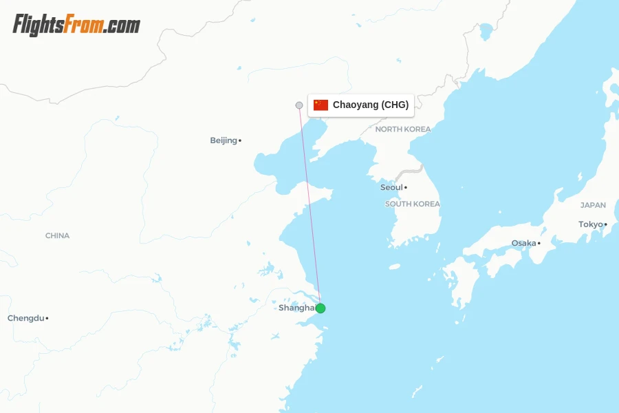 Chaoyang flight map