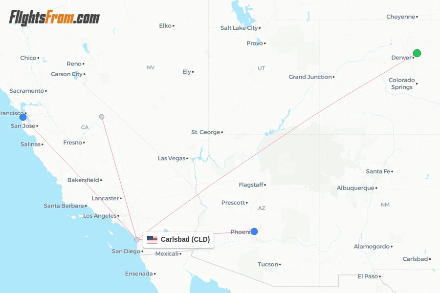 Carlsbad flight map