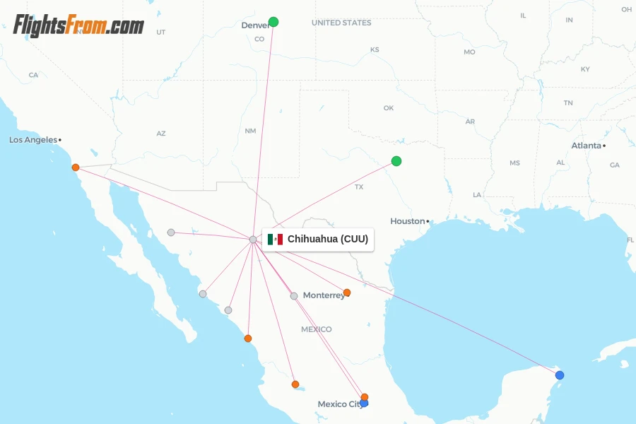 Chihuahua flight map