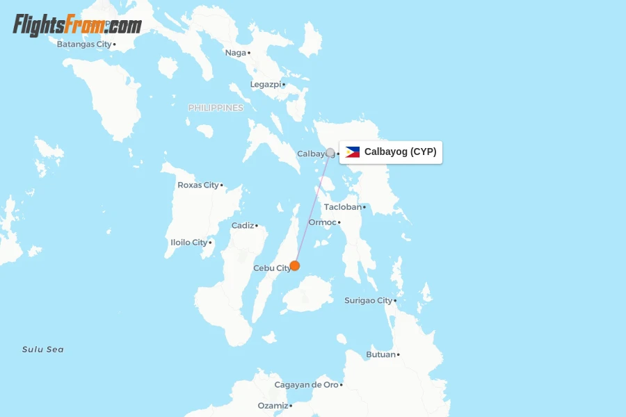 Calbayog flight map