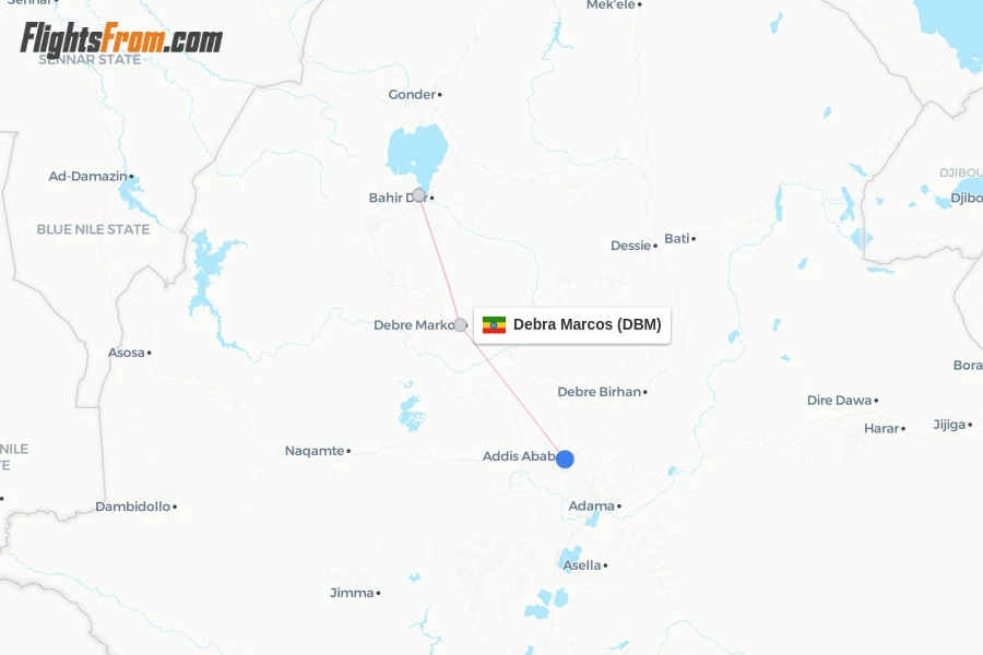 Debra Marcos flight map