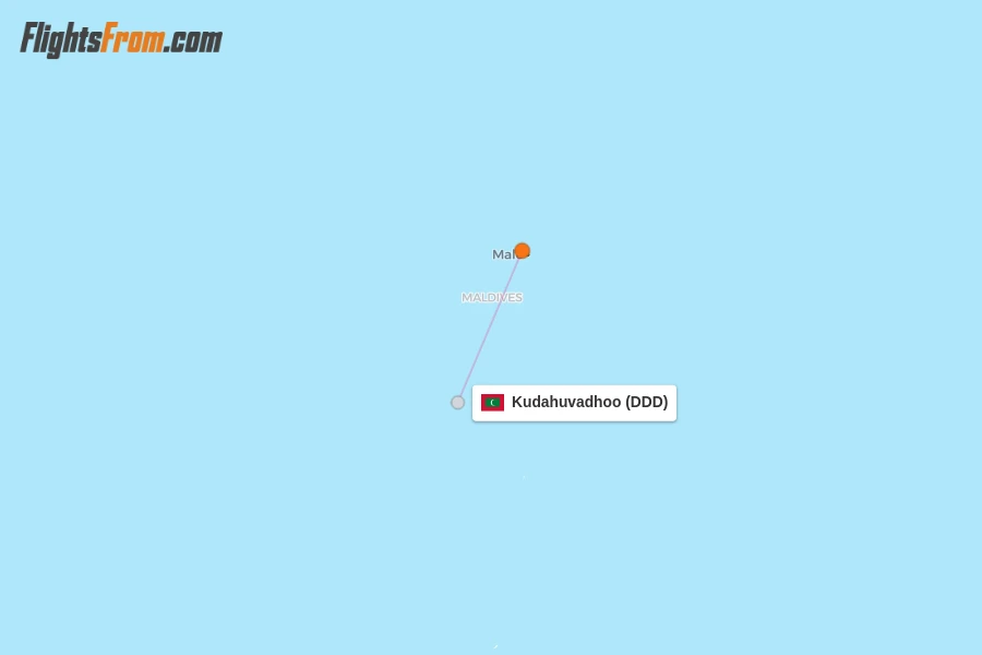 Kudahuvadhoo flight map