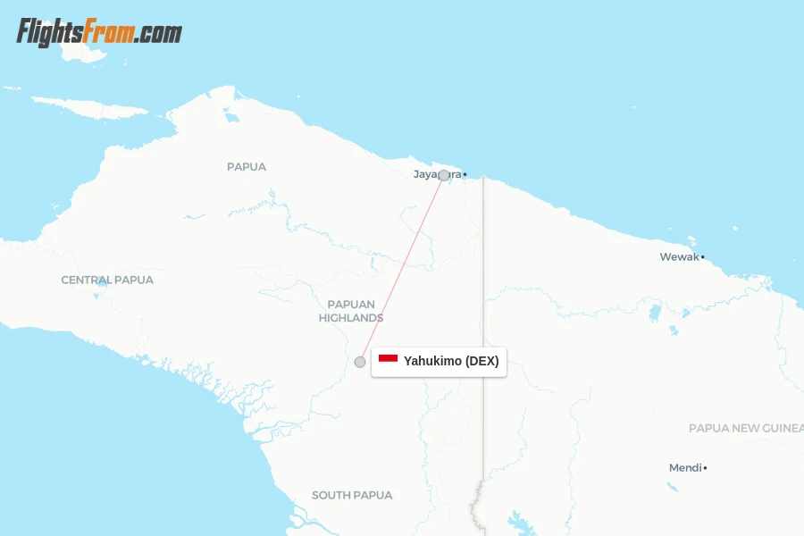 Yahukimo flight map