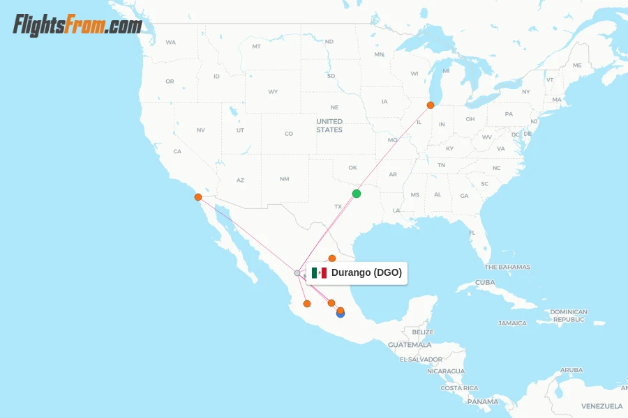 Durango flight map