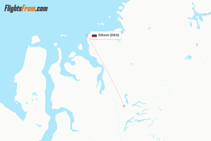 Dikson flight map