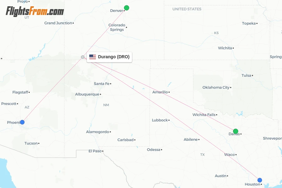 Durango flight map