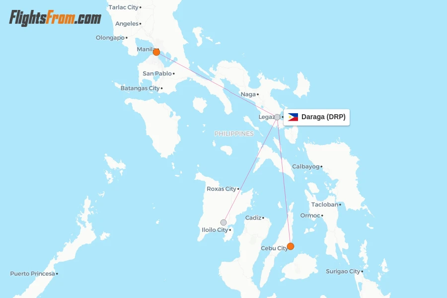 Daraga flight map