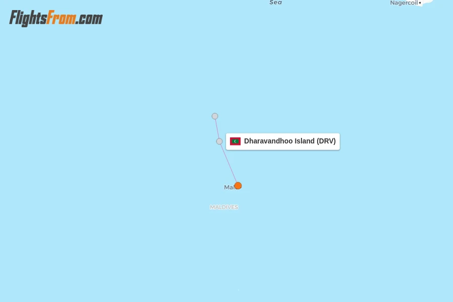 Dharavandhoo Island flight map