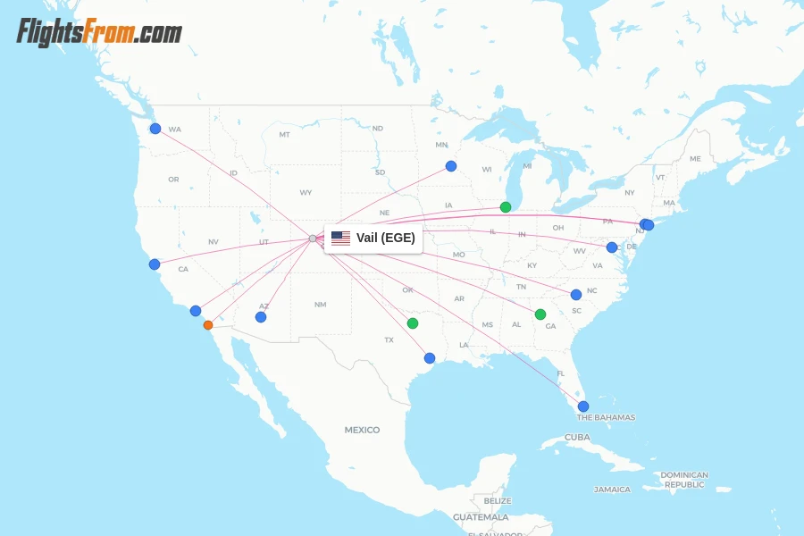Vail flight map