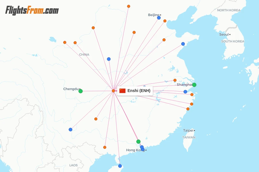 Enshi flight map