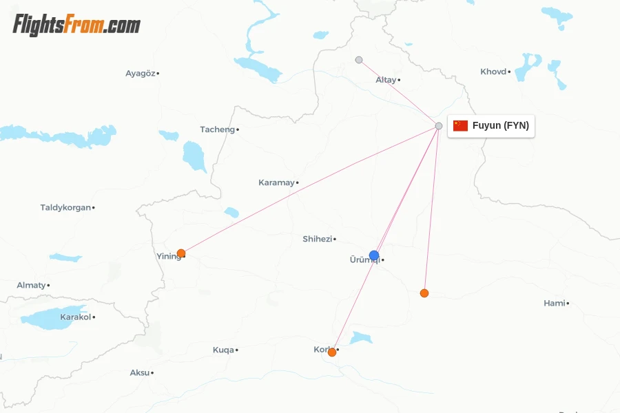 Fuyun flight map