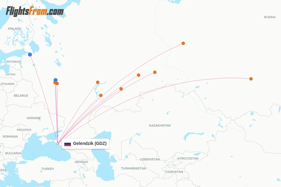 Gelendzik flight map