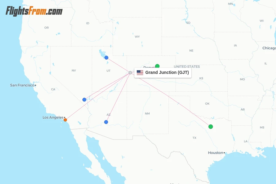 Grand Junction flight map
