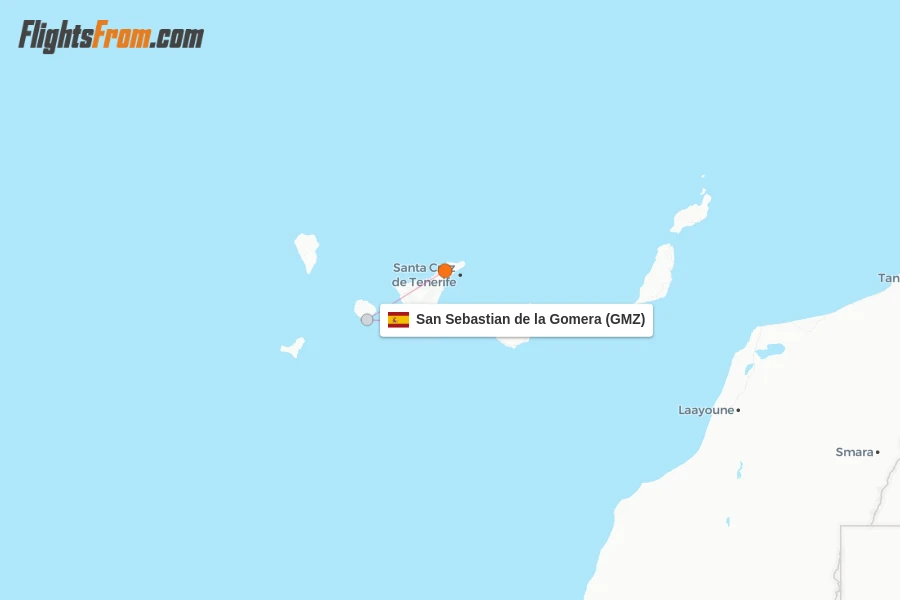 San Sebastian de la Gomera flight map