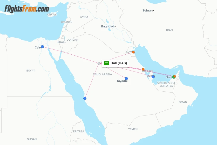 Hail flight map
