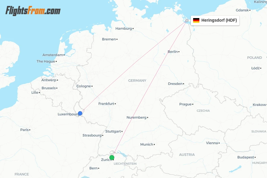 Heringsdorf flight map