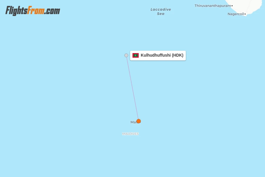 Kulhudhuffushi flight map