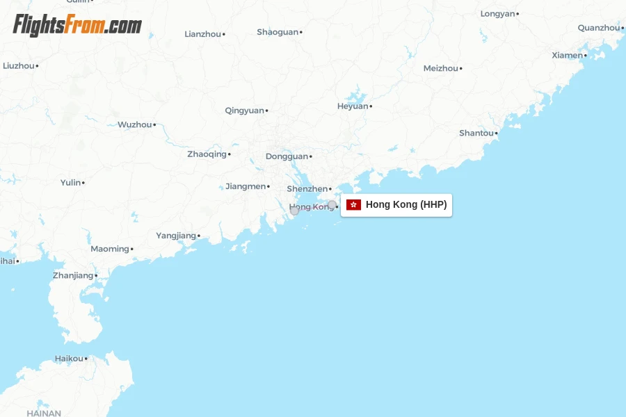Hong Kong flight map