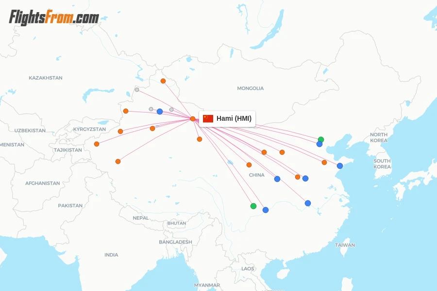Hami flight map