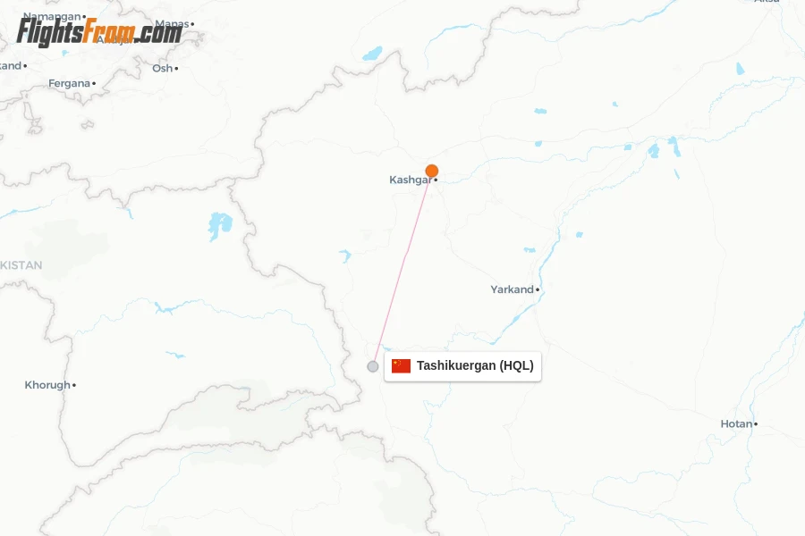 Tashikuergan flight map