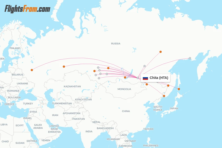 Chita flight map